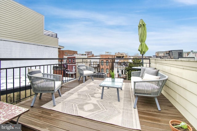 deck with outdoor lounge area