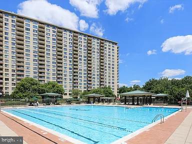 view of pool featuring a gazebo