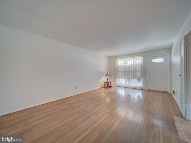 foyer entrance featuring light wood-type flooring