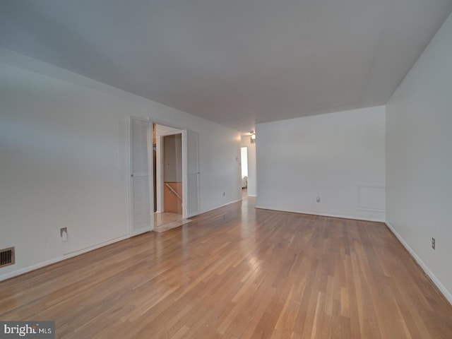 empty room featuring light hardwood / wood-style flooring