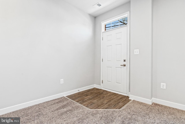 view of carpeted entryway