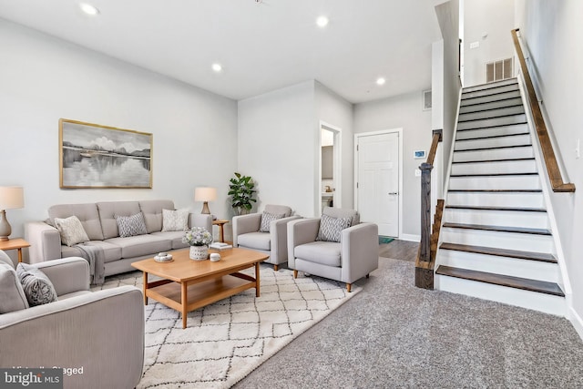 view of carpeted living room