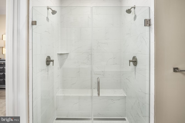 bathroom featuring walk in shower