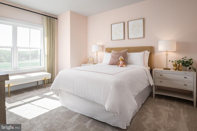 view of carpeted bedroom