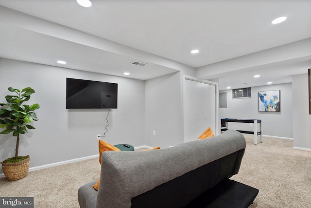 view of carpeted living room