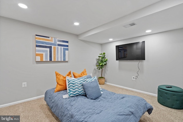 bedroom featuring carpet floors