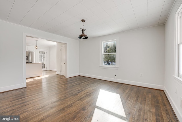 interior space featuring dark wood-type flooring