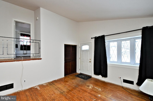 foyer featuring hardwood / wood-style floors