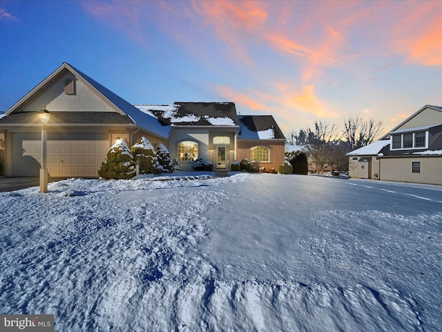 view of front of house featuring a garage