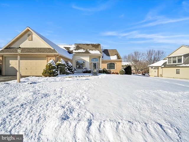 front of property featuring a garage