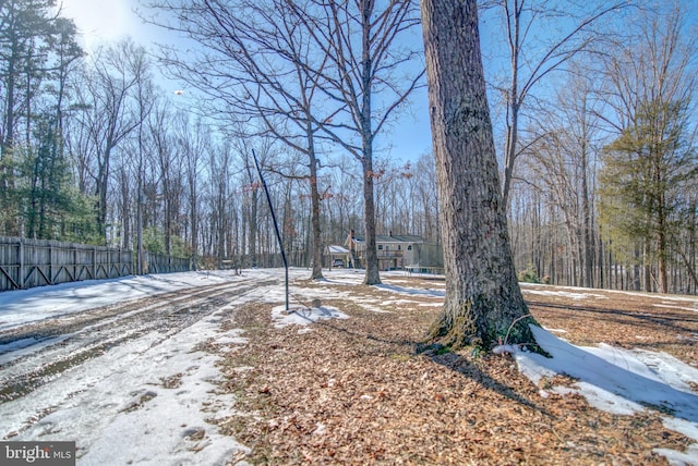 view of snowy yard