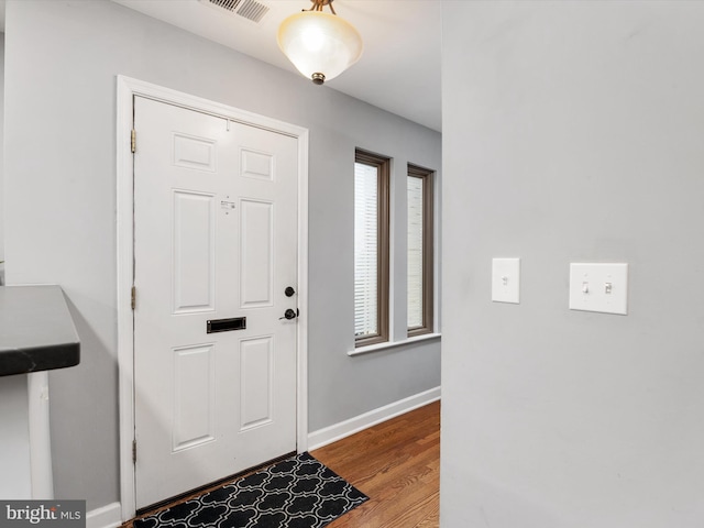 entryway featuring wood-type flooring