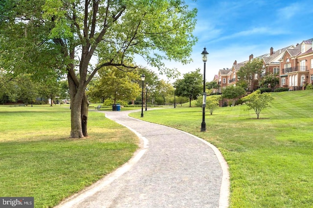 view of home's community featuring a yard