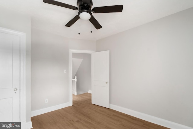 spare room with light hardwood / wood-style floors