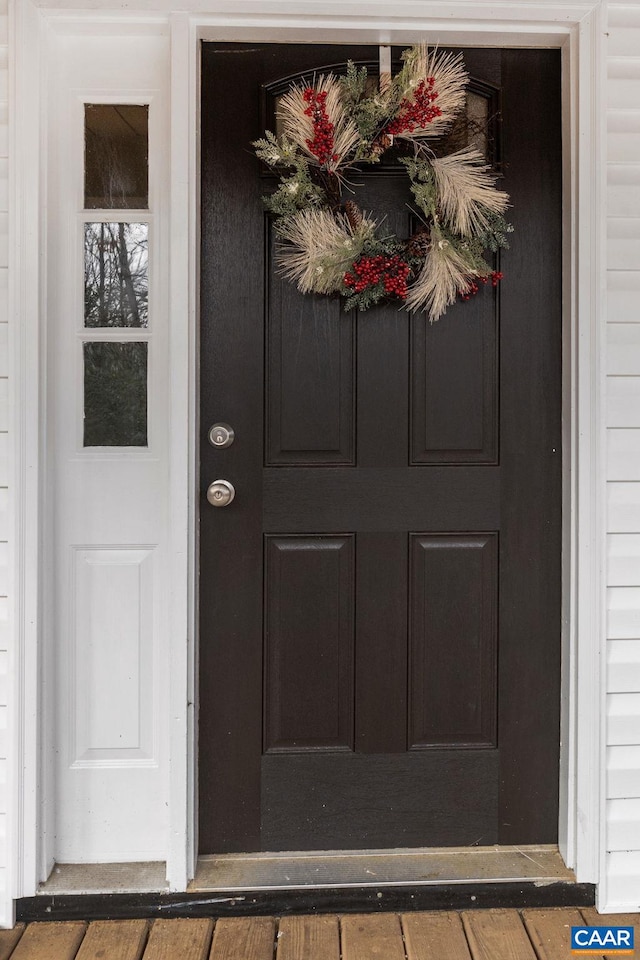 view of doorway to property