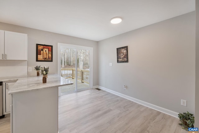 interior space featuring light hardwood / wood-style flooring