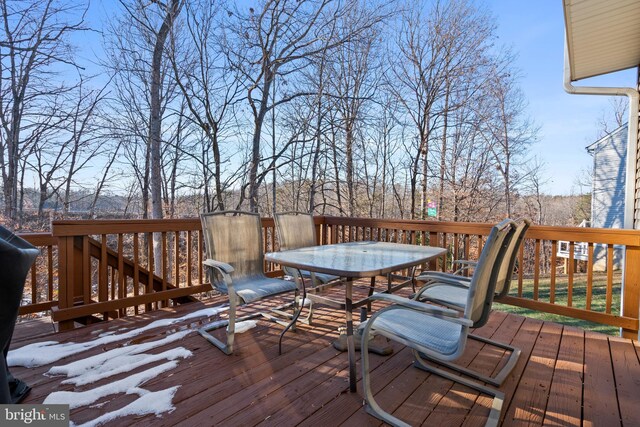 view of wooden terrace