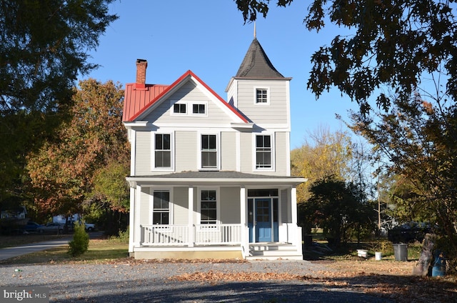 view of front of home with a porch