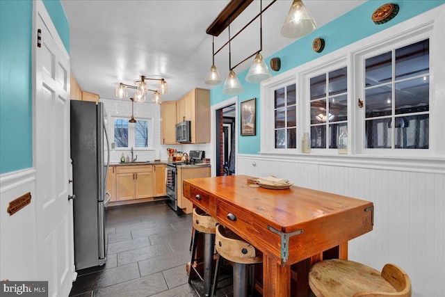 dining area with sink