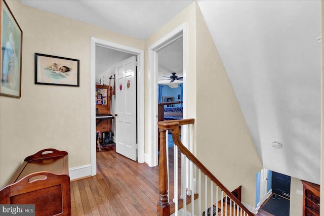 hall featuring hardwood / wood-style flooring