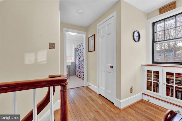 hallway featuring light hardwood / wood-style floors