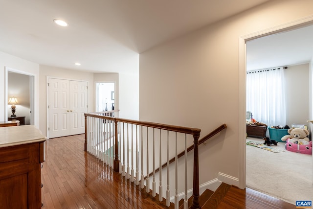 hall featuring hardwood / wood-style flooring