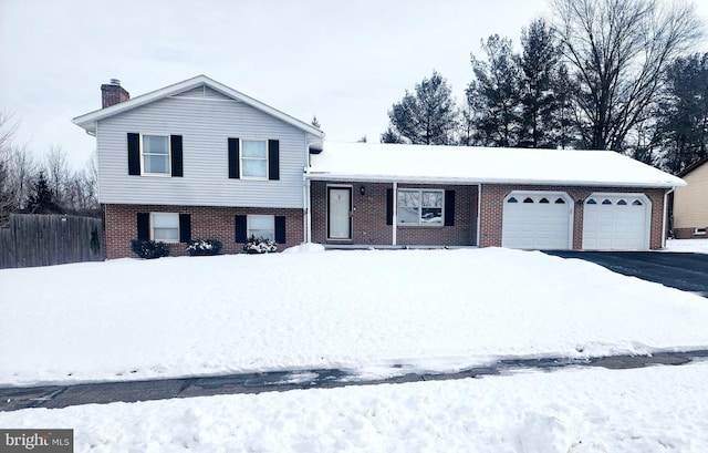 tri-level home featuring a garage