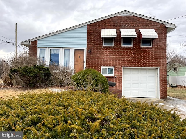 view of front of home featuring a garage