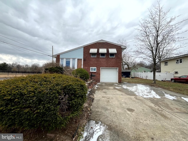 tri-level home featuring a garage