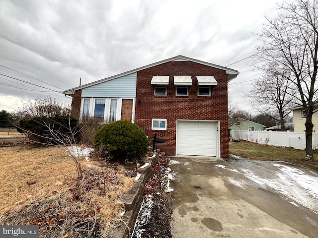 tri-level home with a garage