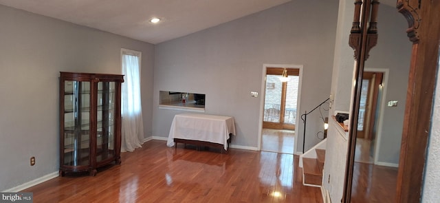 entrance foyer featuring hardwood / wood-style flooring