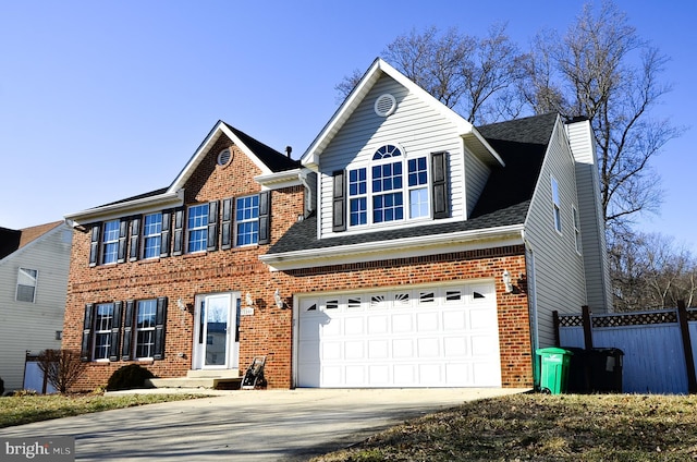 view of front of home featuring a garage