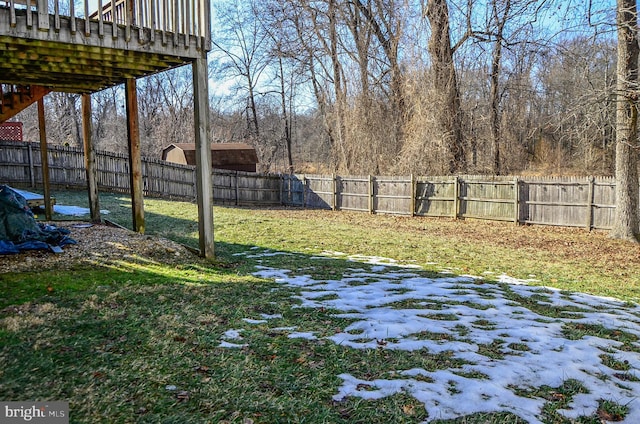 view of snowy yard