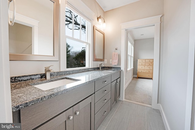 bathroom with vanity