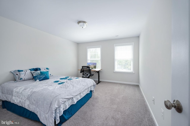 bedroom with carpet floors