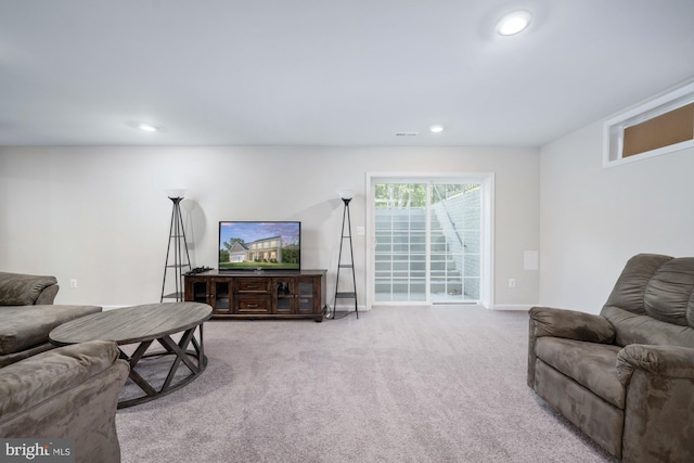 view of carpeted living room