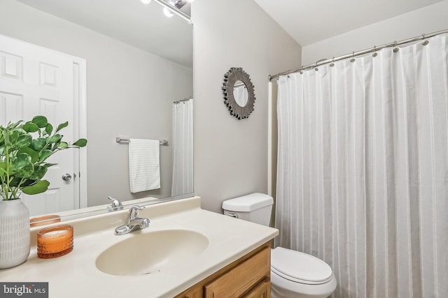 bathroom featuring toilet and vanity