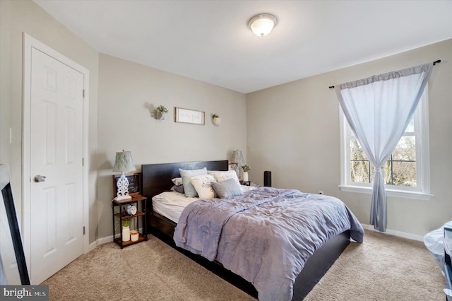 view of carpeted bedroom