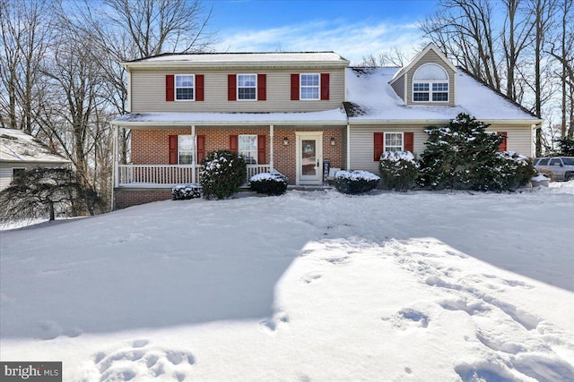 view of front of house with covered porch