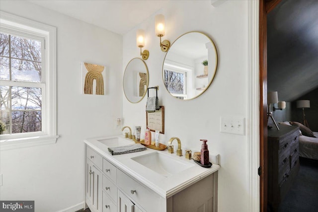 bathroom with vanity