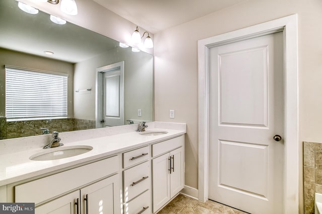 bathroom with vanity