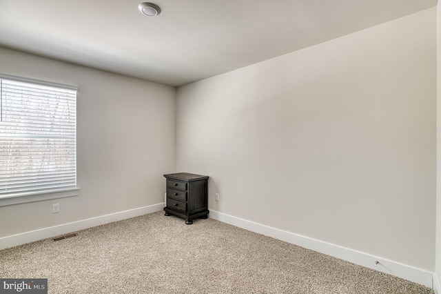 view of carpeted empty room