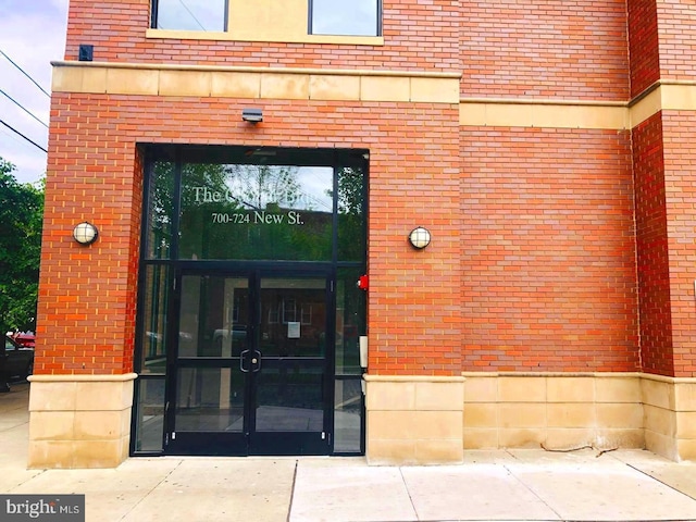 view of exterior entry with french doors