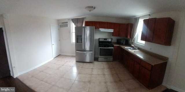 kitchen with sink and stainless steel appliances