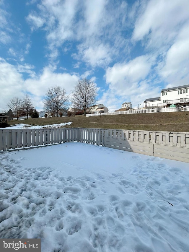 view of snowy yard