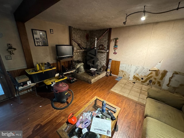 1941 Cedar Dr, Spring Grove, PA 17362 - living room featuring wood finished floors and a wood stove