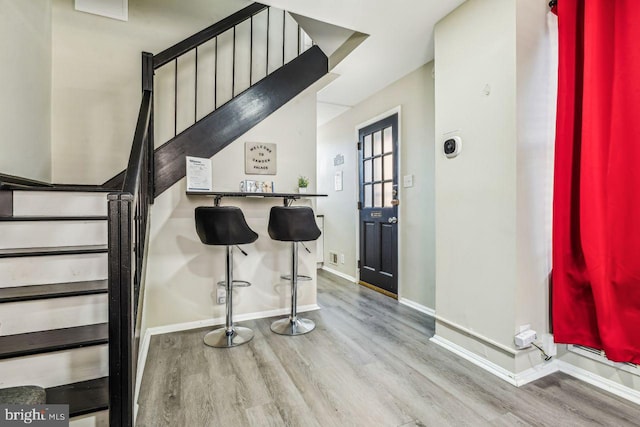 entrance foyer featuring light hardwood / wood-style flooring