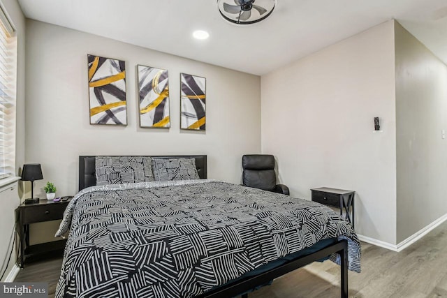 bedroom featuring hardwood / wood-style floors