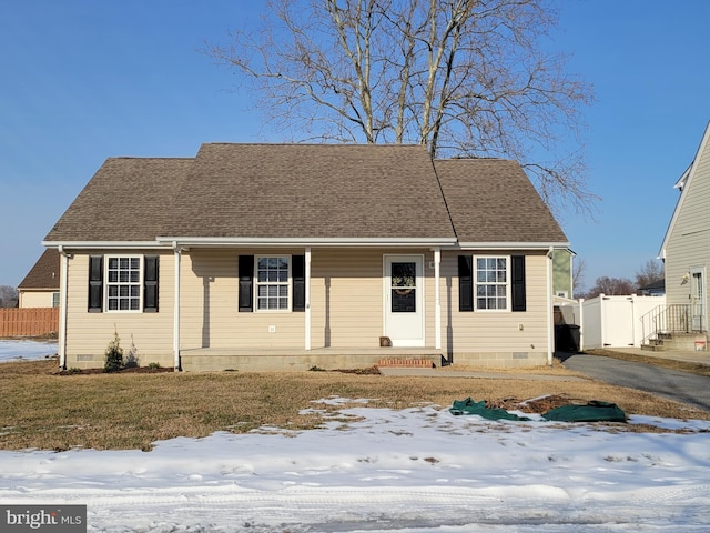 view of front of property