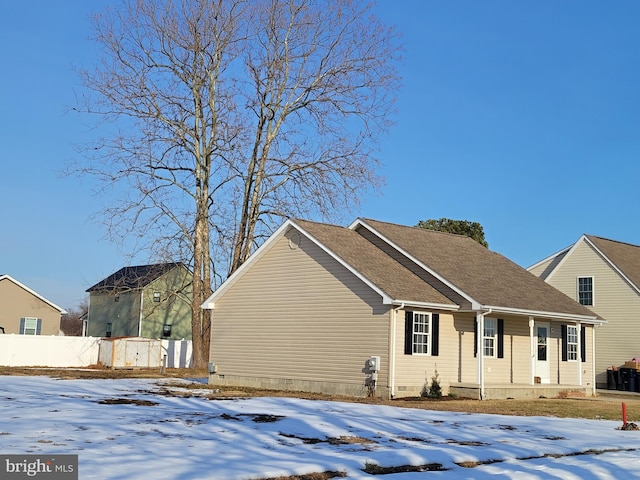 exterior space with covered porch